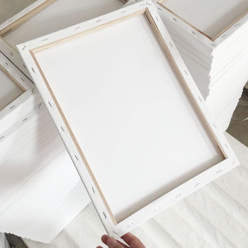 Beginner Practice Pure Cotton Linen Canvas Frame for Oil and Acrylic Painting, 1.5cm Thick