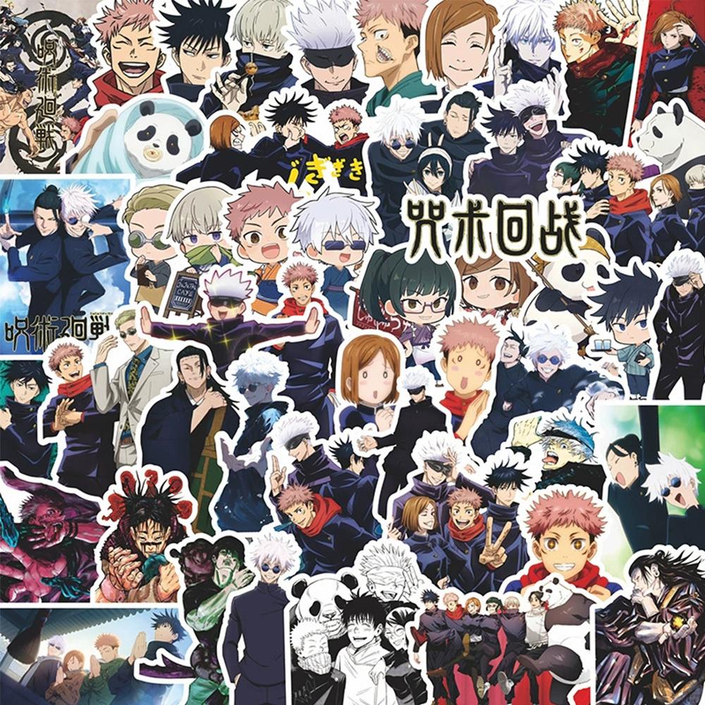 65-82 szt. Nowe Japońskie Anime Jujutsu Kaisen Naklejki Gojo Satoru Naklejka Kreskówkowa Laptop Telefon Gitara Rower Fajne Naklejki Manga Dekoracja