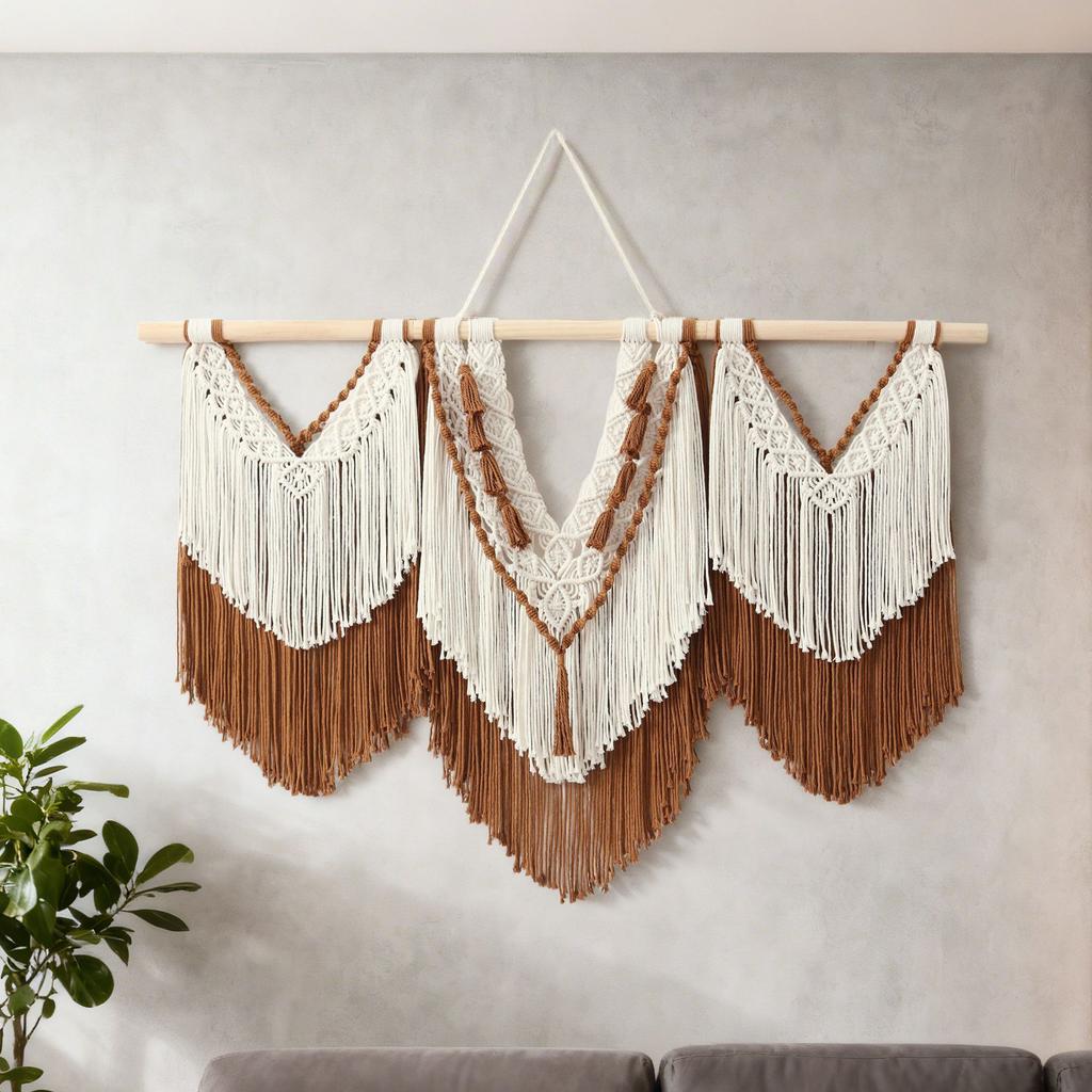 2026 Hand-woven Tapestry Cotton Rope Wall Hanging Wall Decorations Bohemian Crafts Homestay Tapestry