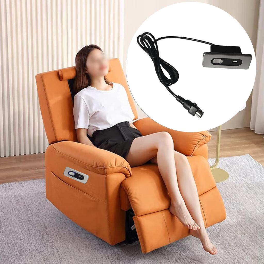 Manual Controllers for Electric Recliner Sofas and Lift Chairs 5V Straight 5 Pin Interfaces Sturdy ABS Materials