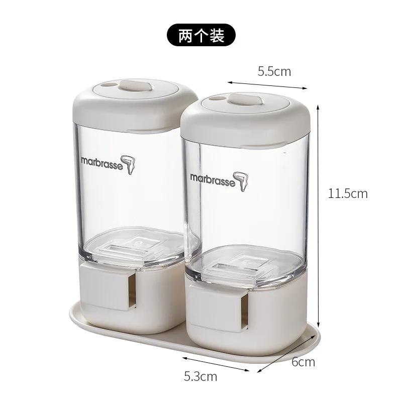 Bottiglia Controllabile Misurabile Sale Gadget da Cucina Set Combinazione Condimenti Barattolo Domestico Tipo a Pressione Sale Spruzzino Strumenti Spezie