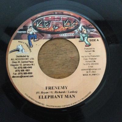 7inch Record ELEPHANT MAN / MR. PHANG - Frenemy / How We Roll NONE Kic' For Kic' R 2003 Jamaica Reggae, Ska & Dub Used