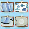 10 Pcs Summer Coastal Fish Wall Decor Vintage Farmhouse Ocean Fish Wall Art Nautical Beach Theme Hanging Decoration