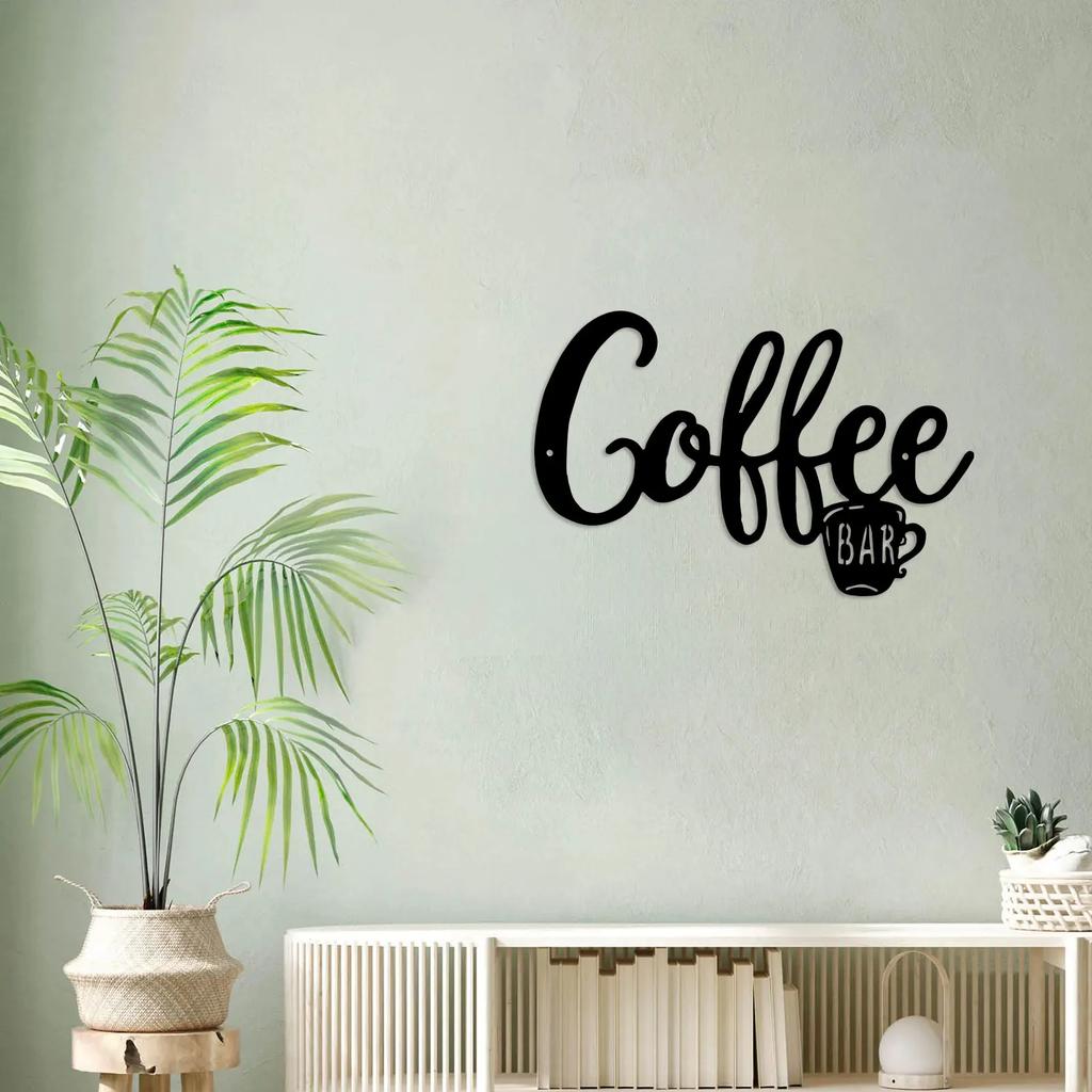 Rustic Metal Coffee Bar Sign 1PC Hanging Metal Wall Decor Coffee Signs for Home Coffee Bar Decoration