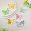 100pcs Mixed Gradient Mini Butterfly Slime Charms Flat Back Resin  Cabochons for Jewelry Making DIY Hair Bows Center