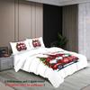 3-Piece Christmas Dwarf Pattern Print Set (1 Down Duvet Cover+2 Pillowcases, Core Free) Soft and Comfortable Bedding Set