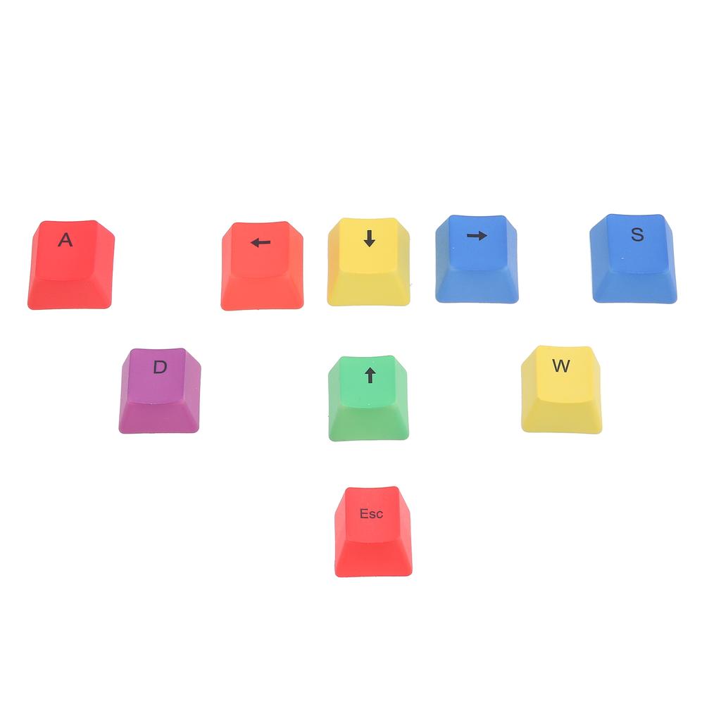 9Pcs Keycaps Colorful Gaming PBT Wearproof Anti Fatigue Comfortable Mechanical Keyboard Keycaps