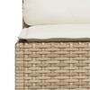Garden Sofa Without Armrests with Cushions Beige Poly Rattan