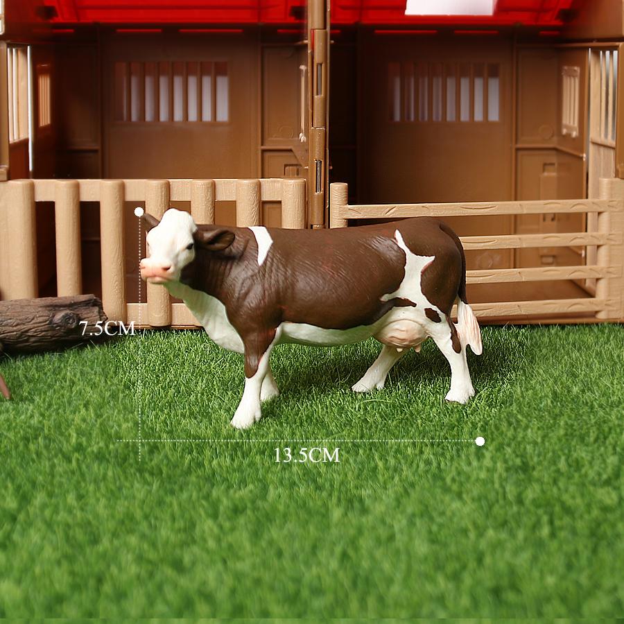 Simulering Gård Verden melkeku Storfe Okse Kalv yak Moskusokse Pedagogisk dyremodell figur leketøy hjemmedekor Gave Til Barn