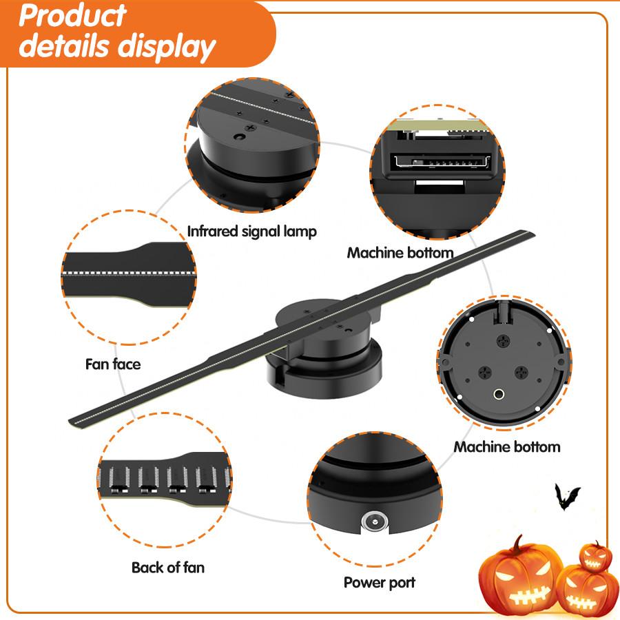 18W 3D Hologram Projector Fan Wifi Display Business Advertising Logo Light Holographic Lamp Projectors