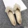 Ladies' Versatile Temperament Pointed Bow Flat Shoes Spring Summer New Fashionable Elegant Comfortable Dress Flat Shoes