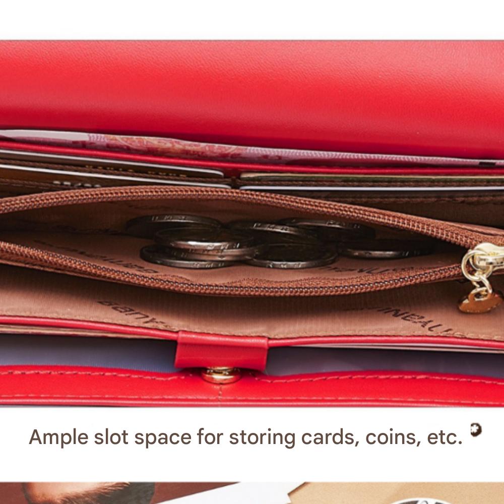 Women's Simple Modern Cowhide Long Wallet