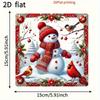 Bohemian Snowman Sun Catcher. Acrylic with red hat & scarf, a festive home decor gift.