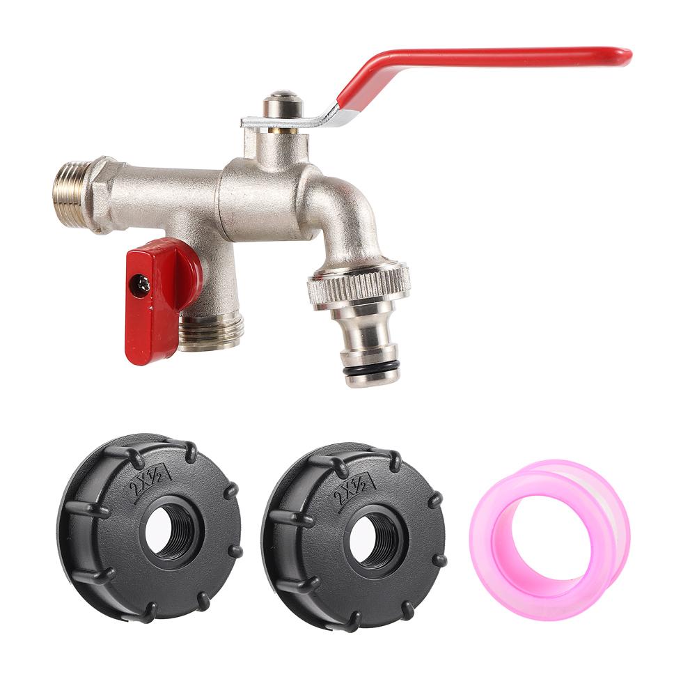 S60x6 Grobgewinde IBC Tank Tap Connecter X 1/2'' 3/4'' Wasser Kupplung Adapter 1000L Garten Home Ersatz Ventil Fitting