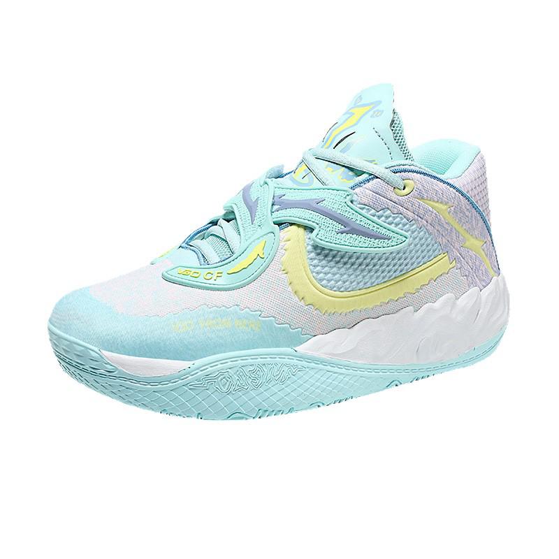 752 Unisex Basketball Shoes: Mid-Top Velcro Mesh for Spring, Autumn, Winter - Colorful Training Sneakers.