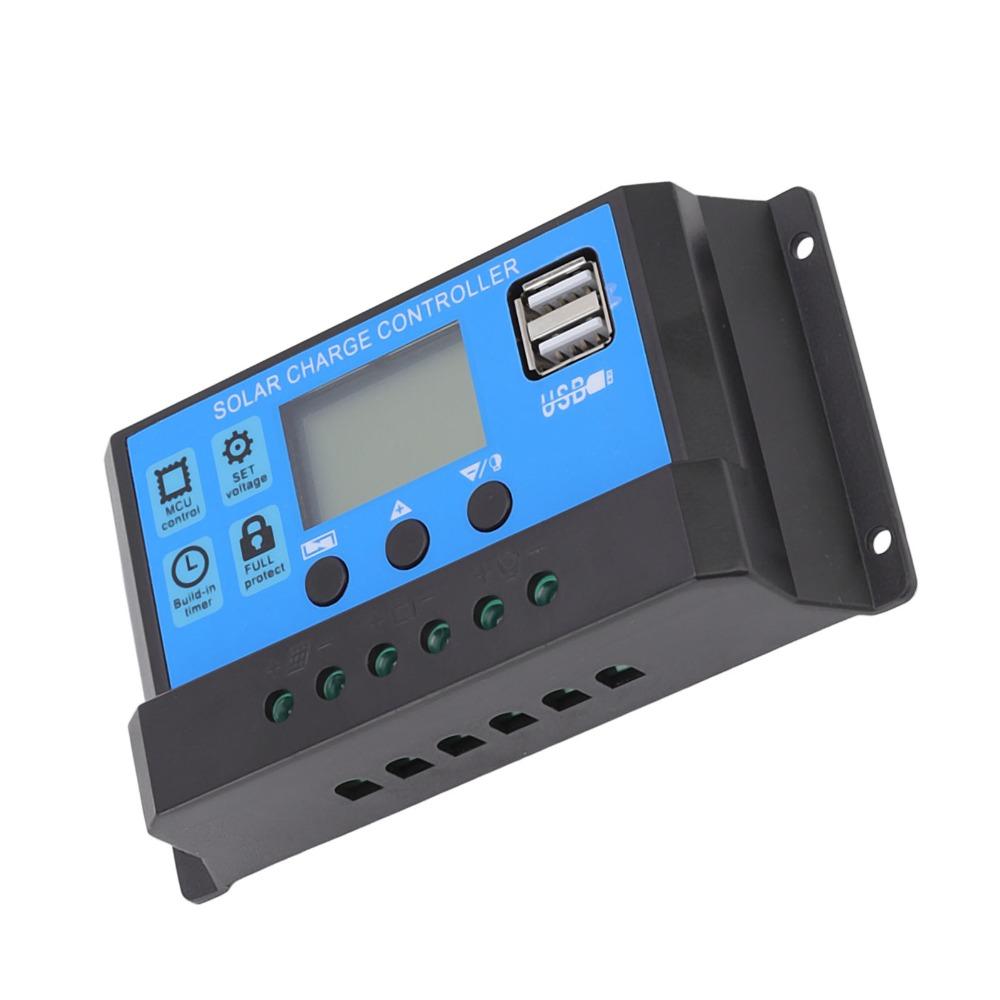 LCD Display Solar Charge Controller 12V 24V Auto Solar Battery Regulator  Street Lights