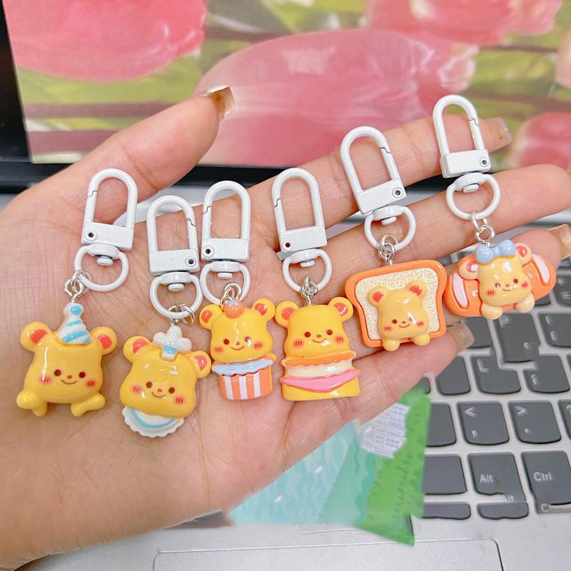 1Pc Cartoon Keychain Harz Anhänger Tasche Zubehör Paar Nette Kinder Spielzeug Geburtstag Geschenk Für Mädchen