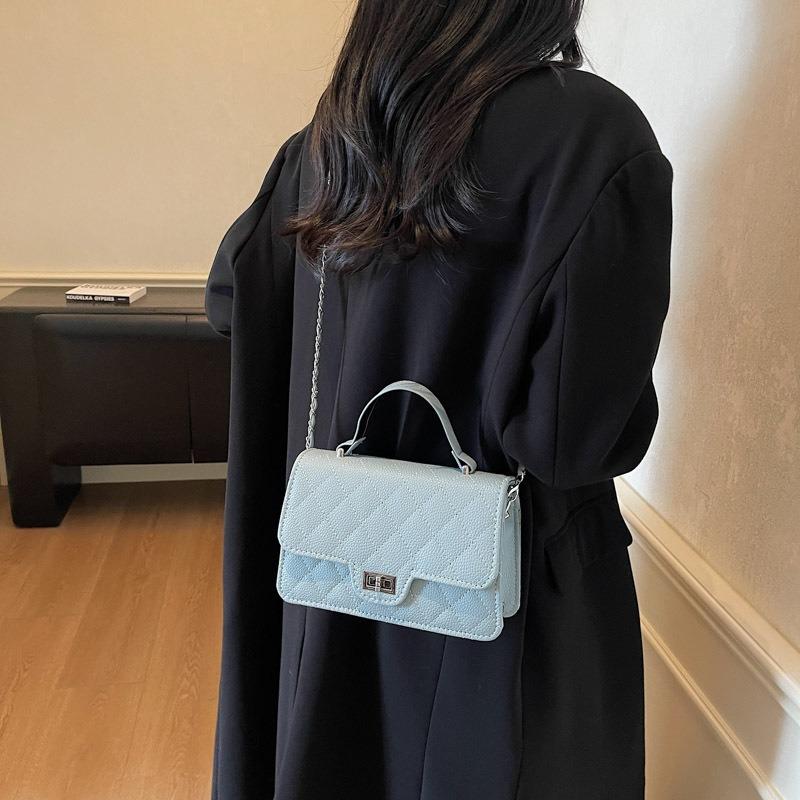Rhombus chain small square bag women's bag new versatile shoulder messenger bag simple portable underarm bag