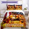 3PC Custom Name Firefighter's Valor Bedding Set Duvet Cover Closure Includes 1 Duvet Cover & 2 Pillowcases for Bedroom