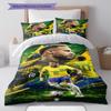 Neymar Pattern Bedding,Quilt Set Quilt Cover Pillowcase Home Birthday Gift(1 * duvet cover + 2 * pillowcase, without core)