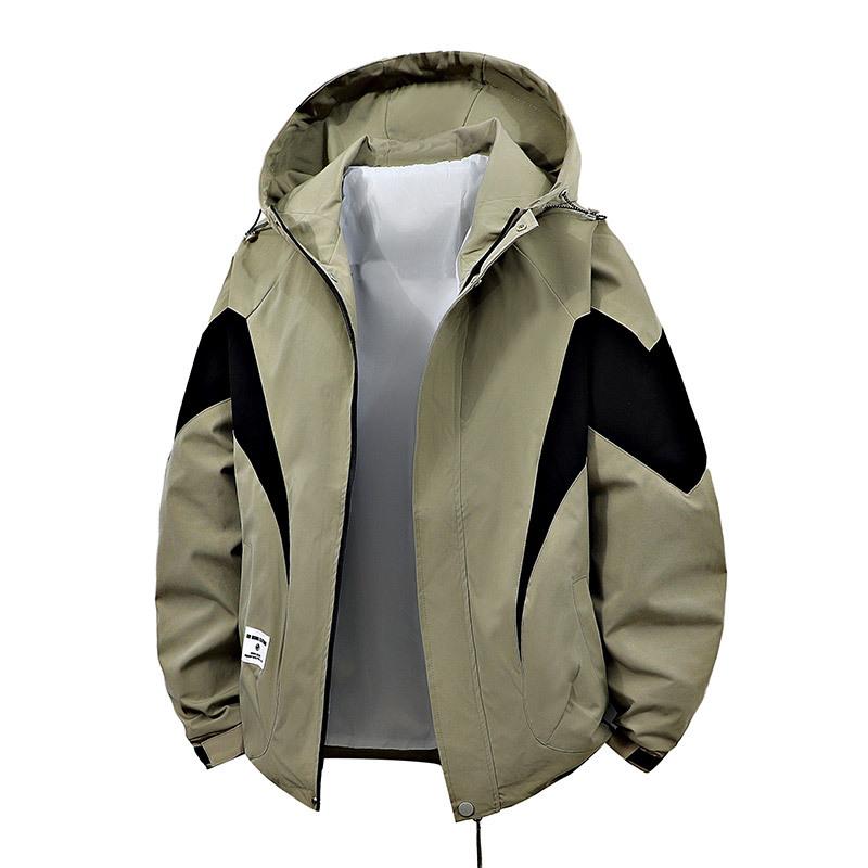 Jacket Men Hooded Loose Work Clothes Mountain Outdoor Fat Men Jacket Men Multi-pocket Mountain Climbing
