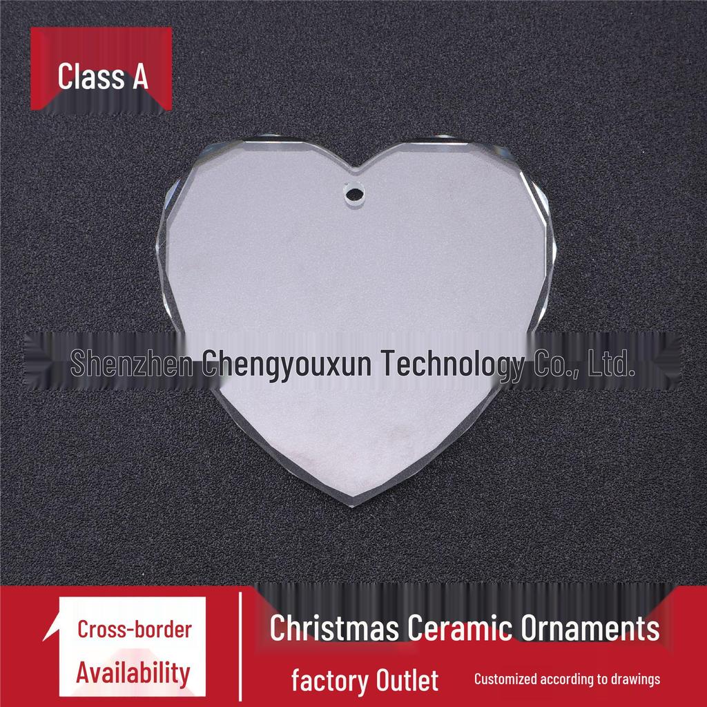 UV-Printed Ceramic Christmas Ornaments with Hang Tags