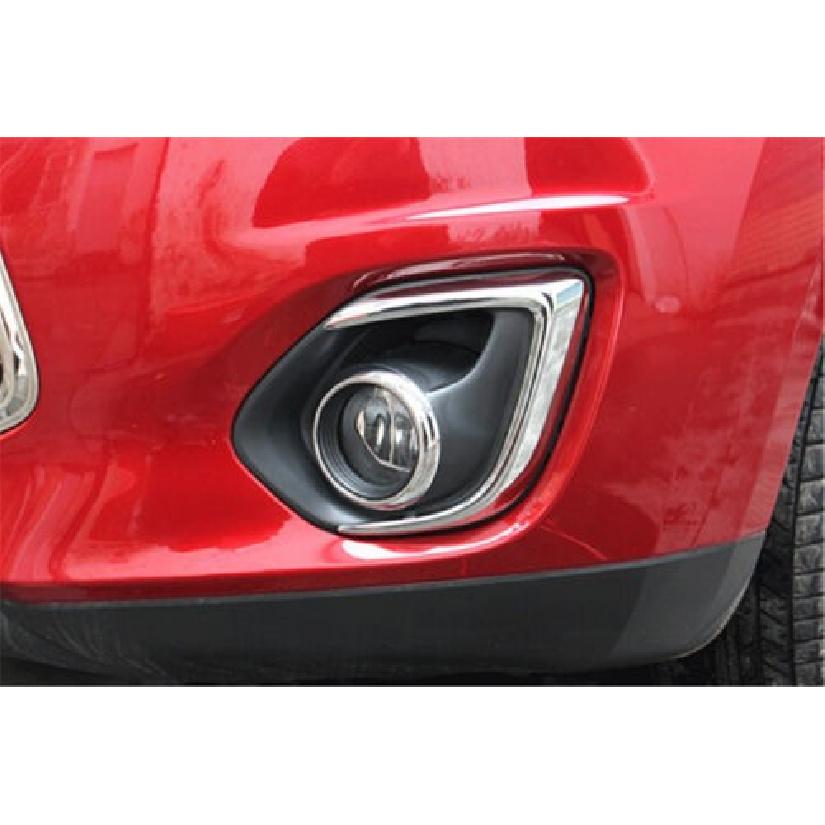 Chrome Front Fog Light Eyebrow Trim For Mitsubishi Outlander Sport ASX RVR 13-15