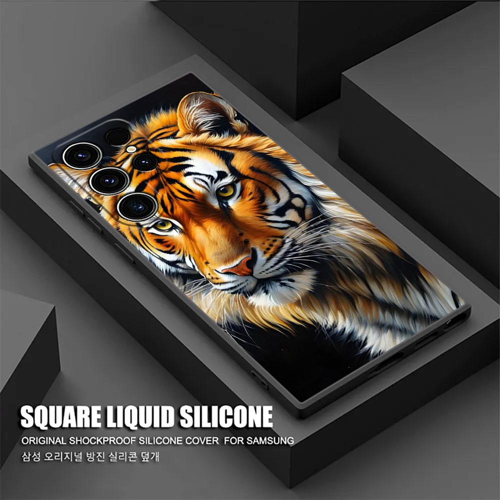 Tiger Animals S26Ultra Silicone Case For Samsung Galaxy S26 S25 S24 S23 S20 S21 FE S22 Ultra S26 Plus 5G Cases Soft Phone Cover