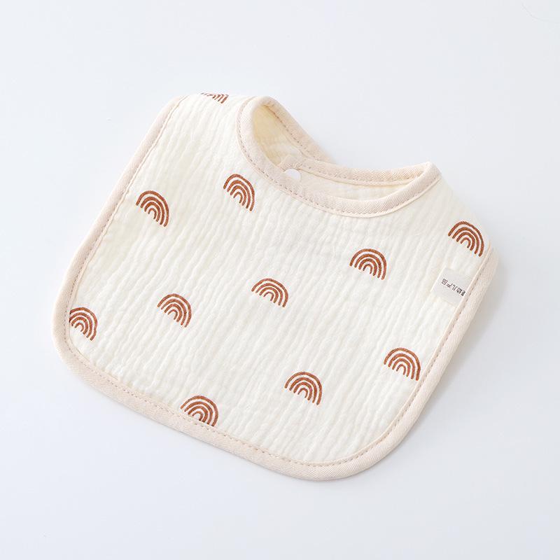 6-Layer U-Shaped Cartoon Cotton Gauze Baby Bibs