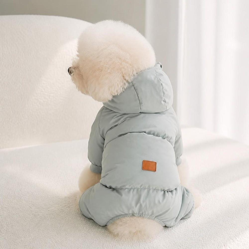 Plush Dog Hiking Jacket Winter Dog Bodysuit Fashion Dog Warm Clothes Puppy