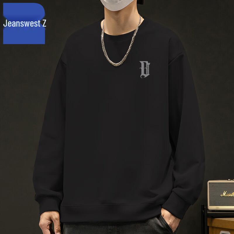 

Jeanswest Men s T1002 Gothic Letter Print Crewneck Sweatshirt 4XL