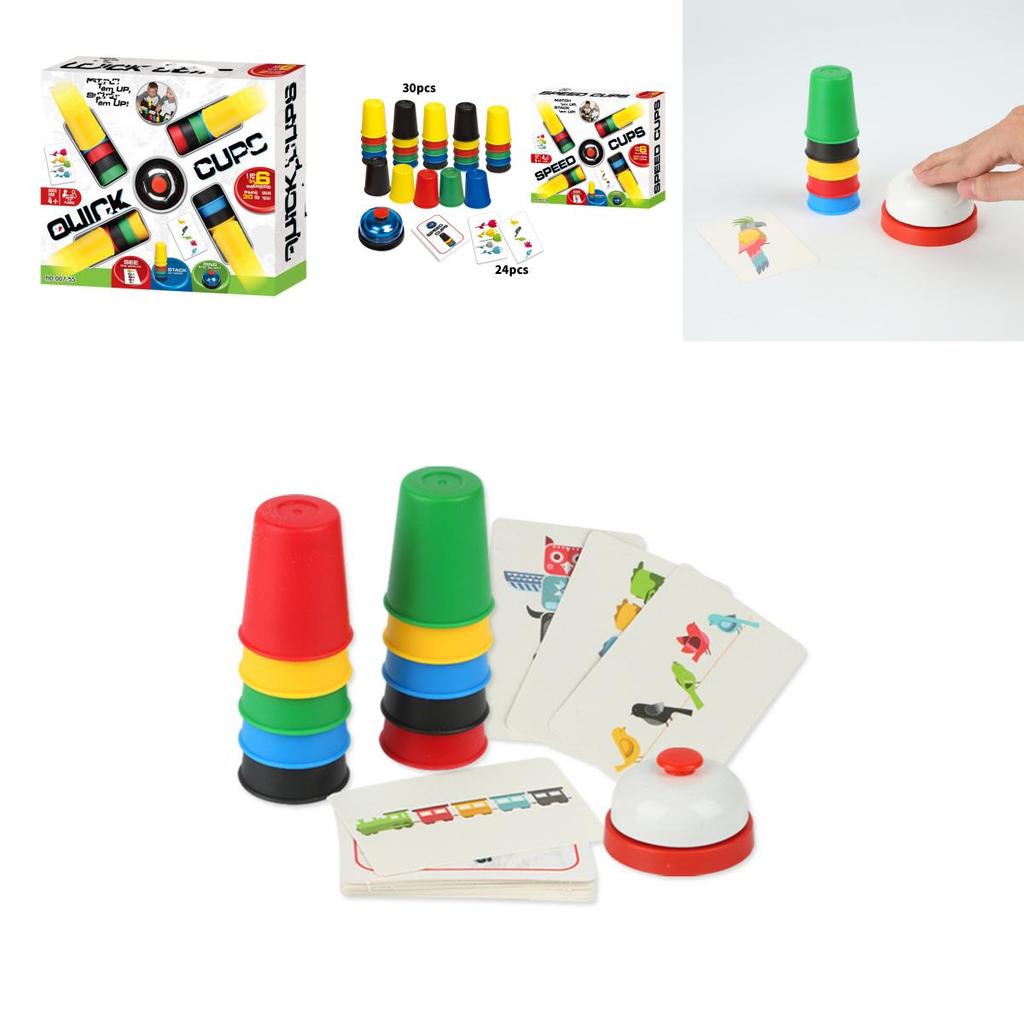 Creative Childrens Stacking Cup Game With Fast Speed Competition For Reaction And Insight Development