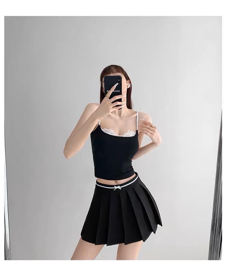 Rayon Lace Trim Sexy Camisole for Women - 2024 Summer Slimming Top