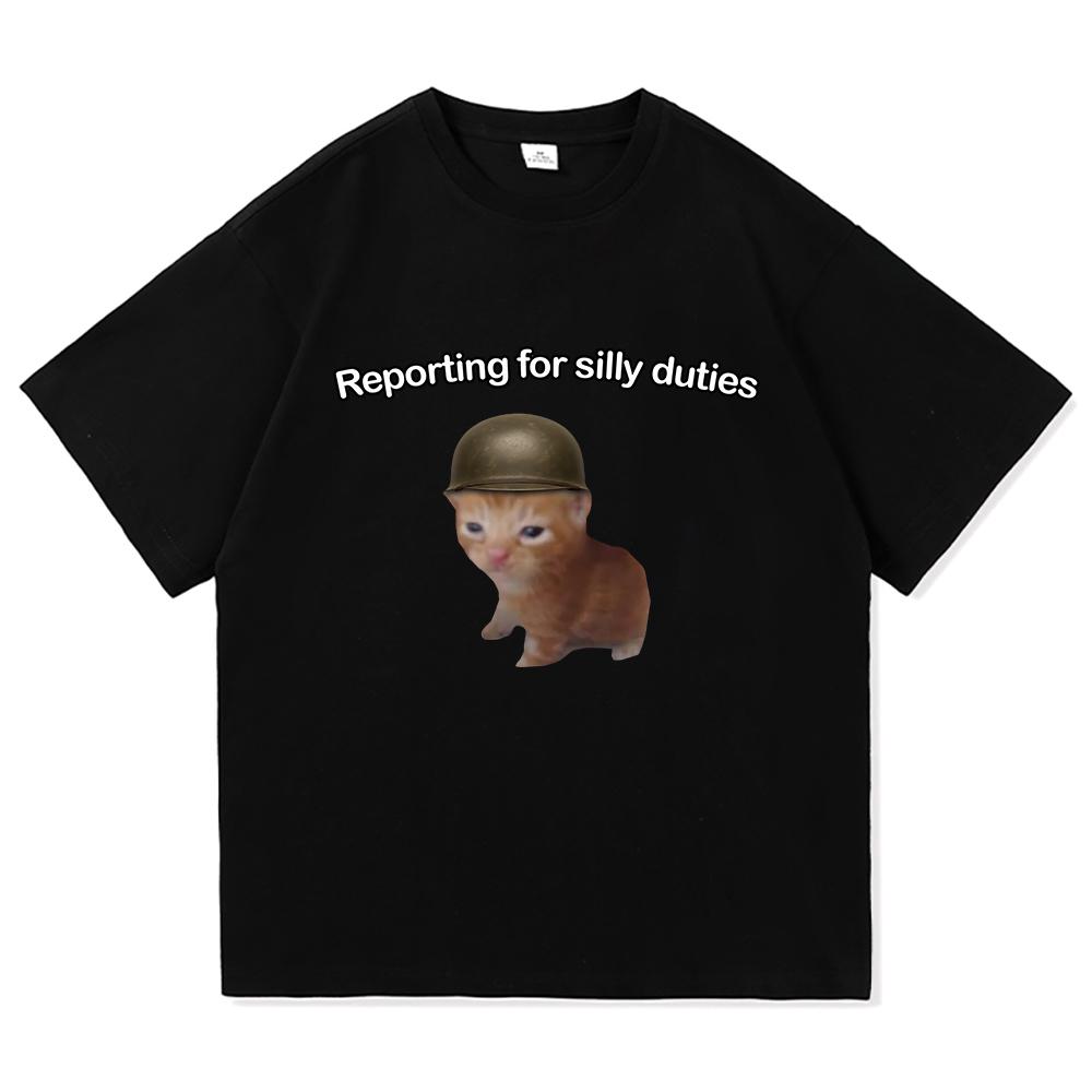 Y2k Funny Cat Meme T Shirt I Do Not Think Therefore I Do Not Am Men/women Clothing Harajuku High Quality Tops Cotton Tshirts