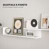 TV Cabinet with Wall Shelf, Open Shelves and Cabinet In Wood, White and Black
