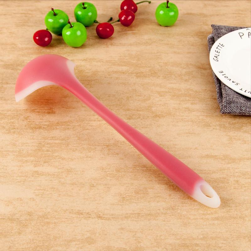 Silicone Ladle Tablespoons Kitchen Cookware Set Food Container Tourist Dishes Non-stick Pan With High Temperature Resistance