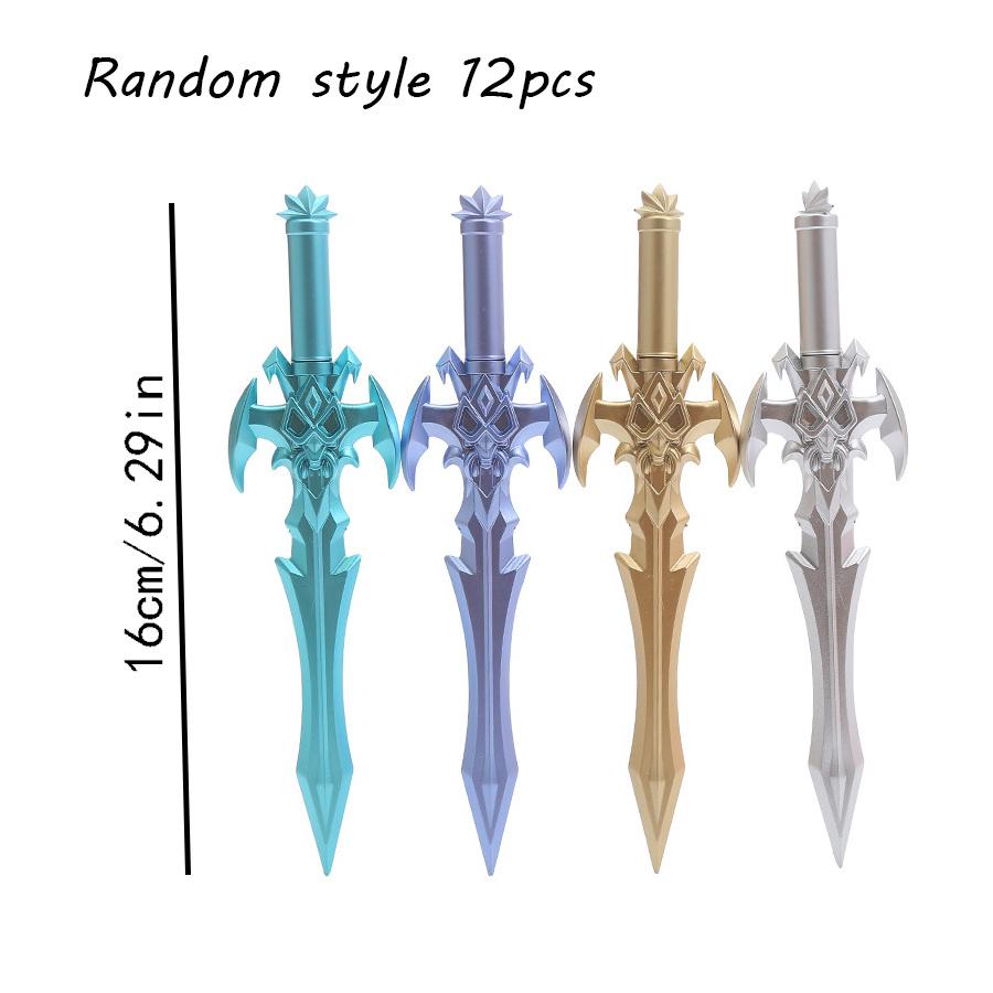 

12Pcs 0.5mm Creative Sword Shape Neutral Pen Cartoon Big Sword Weapon Shape Student Pen Office Stationery for Drawing Marking and Greeting Cards and O Random style 12Pcs