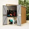 Vidaxl Garden Shed, Wall-Mounted, Brown, 118X194X178 Cm