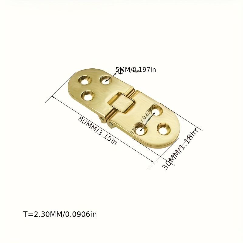 2 Sets 180 Degree Door Hinges High-Quality Zinc Alloy Flush Cabinet Hinges Round Door Hinges Furniture Accessories