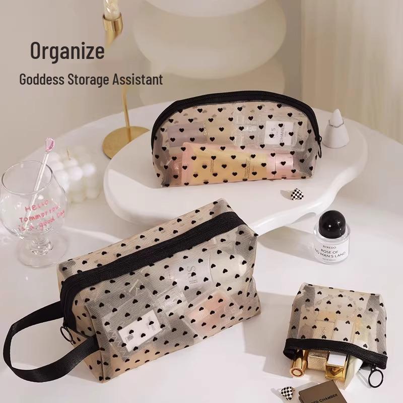 2025 New Women's Mini Mesh Cosmetic Bag: Lipstick Touch-up & Card Holder
