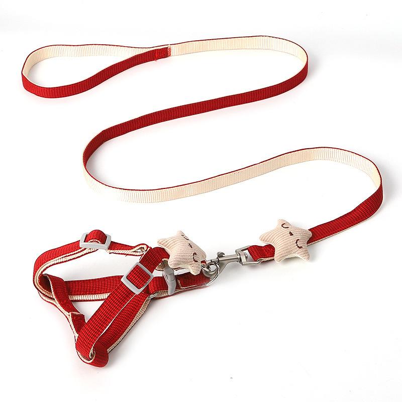 Nueva Correa para Perro con Patrón de Mil Pájaros Estrella de Mar Sonriente Estilo Pecho-espalda Correa para Perro