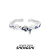 Fashionable Adjustable And Ushaped Ring For Women Featuring A Eyecatching Starry Sky Design