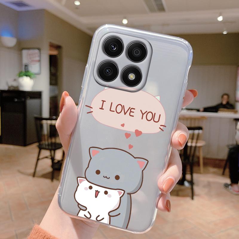 For Honor X8a 4G Case Silicone Soft Clear Coque Phone Cases Cover X8b X8c X6b 6.7'' 5G X8 X6a Shell Bumper Protection Astronaut