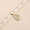 Irregular Pearls Conch Pendant Necklace Adjustable Clavicle Chain Versatile Fashion Accessory Gift for Women