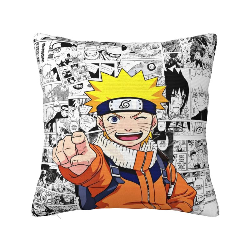 Custom Nordic Uzumaki Anime Cushion Cover Polyester Harajuku Manga Pillow Case