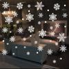 30pcs Electrostatic Wall Sticker White Snowflake Window Decal Christmas Snowflakes Sticker  New Year