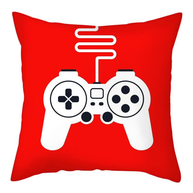 Home Decor Game  Cushion Cover R Gift Black Art Design  Console Button Pillow Case