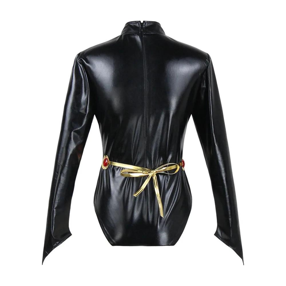 Teen Titans Raven Cosplay Costume With Cap Deluxe Jumpsuit Cloak Belt Suit Halloween Uniform For Women Girls