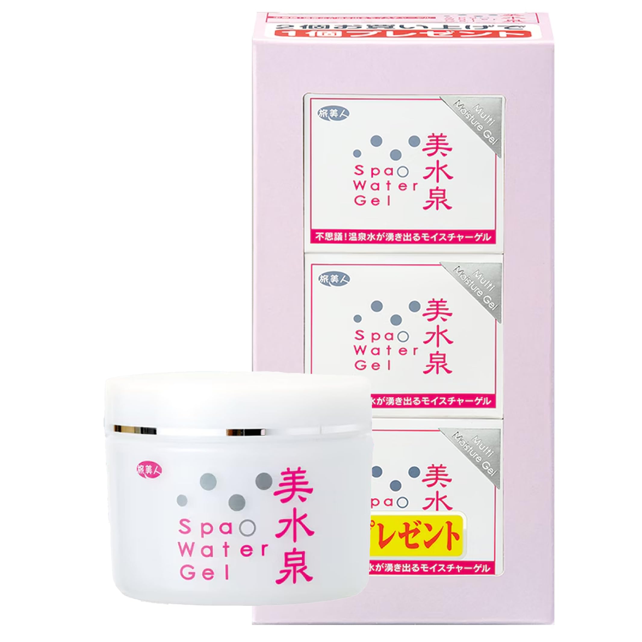 Azuma Trading Co., Ltd. [В комплекте сумка для хранения] Гель для лица Spa Water Gel Bisuisen 80 г, набор из 3 шт. / Универсальный гель Tabibijin