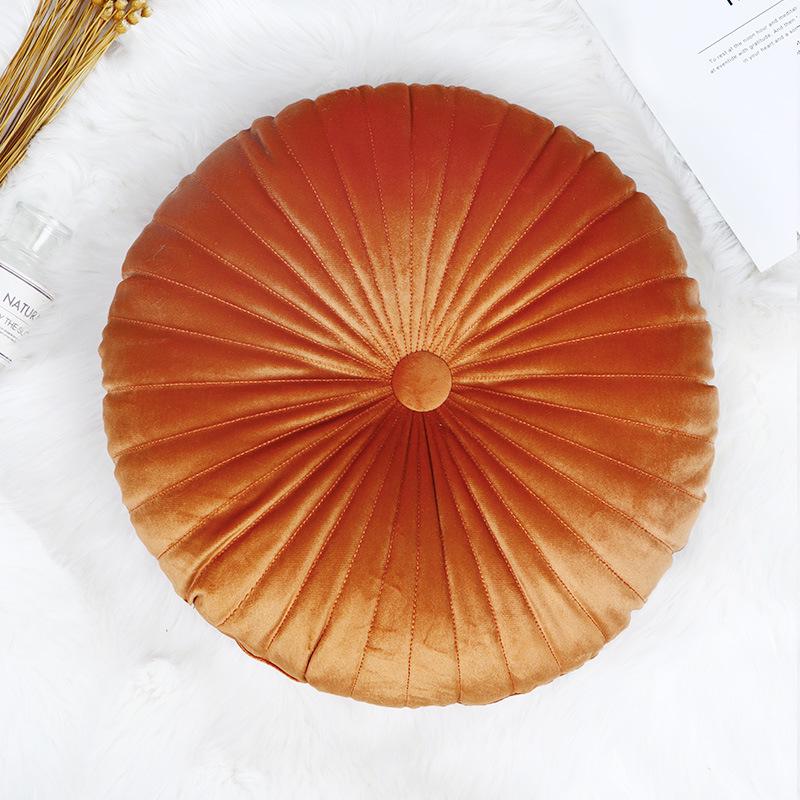 Nordic Candy Color Round Quilted Pumpkin Pillow Lumbar Pillow Floor Cushion Sofa Bay Window Pillow Cushion